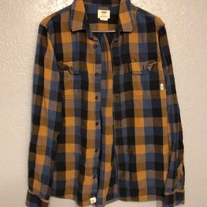 Long sleeve button up vans flannel
